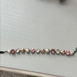 Sabika Pink and Silver Crystal Bracelet